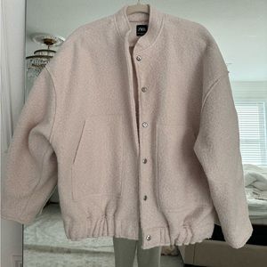 Zara beige bomber that went viral a couple months ago
